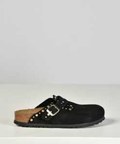 Birkenstock loafers Boston Rivets Suede 1030491 black
