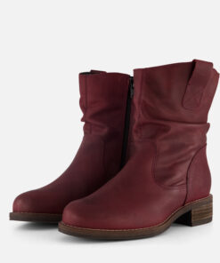 Alternative view of Cellini Plooi Enkellaarsjes rood Nubuck