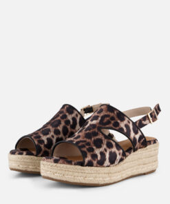 Alternative view of Cellini Sandalen Leopard bruin Textiel