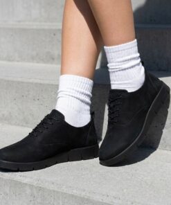 Ecco Bella Veterschoenen zwart Leer