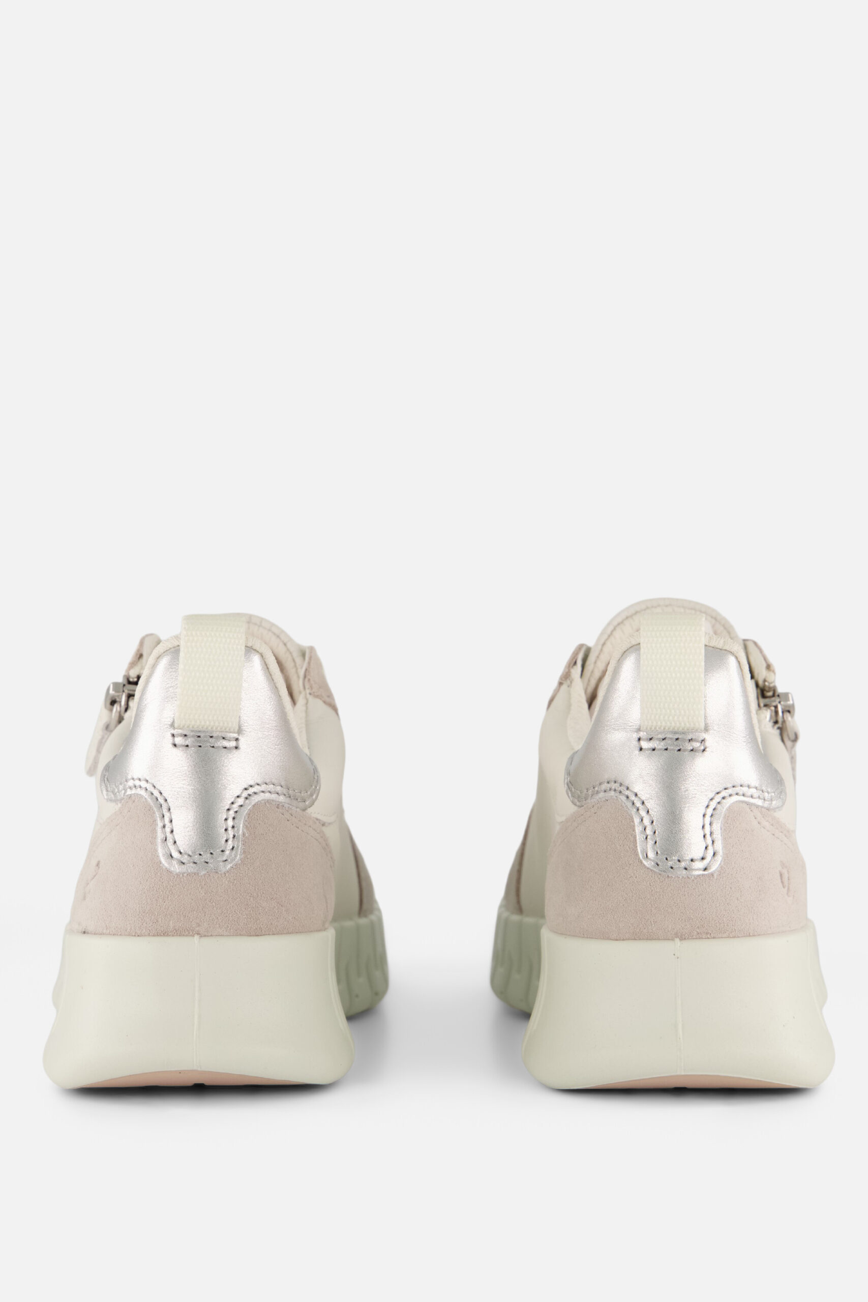 Ecco Gruuv Side Zip Sneakers beige Leer - Image 3