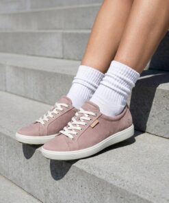 Ecco Soft Sneakers grijs Leer