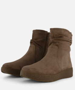 Feyn Marina Enkellaarsjes taupe Suede