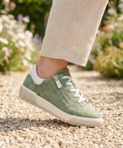 Feyn Sneakers groen Suède K-leest