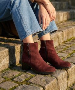 Gabor Enkellaarsjes bordeaux Suede