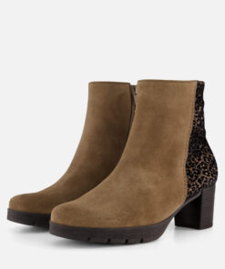 Alternative view of Gabor Leopard Enkellaarsjes cognac Suede