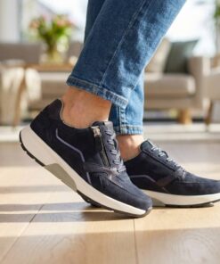 Gabor Rollingsoft Sneakers blauw Suéde