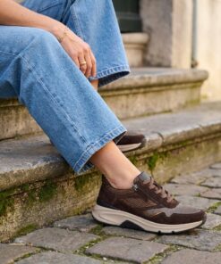 Gabor Rollingsoft Sneakers brons Leer