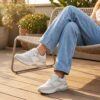 Gabor Rollingsoft Sneakers wit Suéde