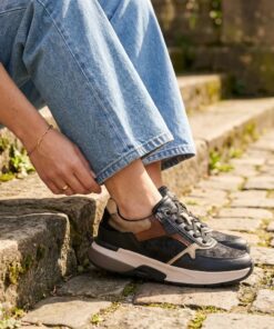 Gabor Rollingsoft Sneakers zwart Leer K-Leest