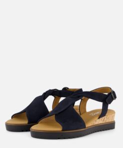 Gabor Sandalen blauw Suède