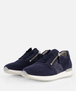 Gabor Sneakers blauw Nubuck