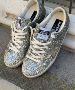 Golden Goose sneakers Superstar GWF00101.F008056.65224 platinum/green