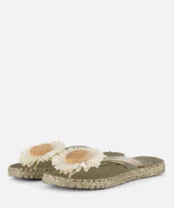 Ilse Jacobsen Slippers zilver Rubber