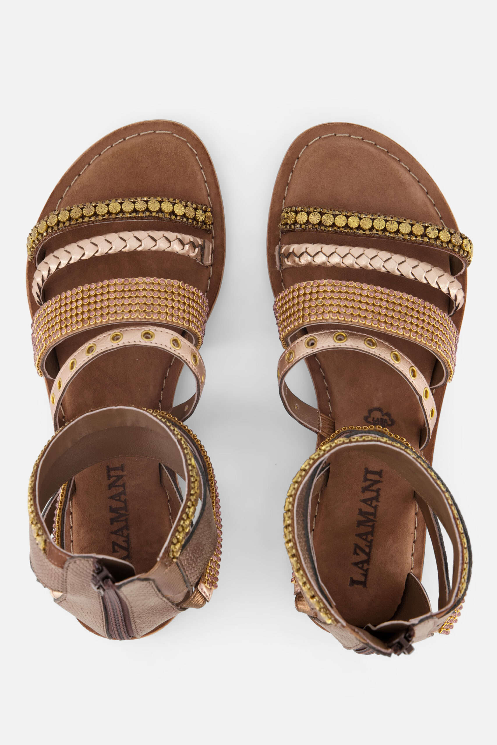 Lazamani Gladiator Sandalen bruin Synthetisch - Image 2