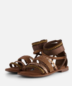 Lazamani Gladiator Sandalen bruin Synthetisch