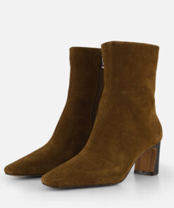 Linea Zeta Enkellaarsjes bruin Suede