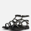 Linea Zeta Sandalen zwart Leer