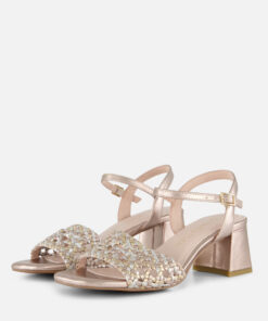 Marco Tozzi Sandalen roze Metallic Synthetisch