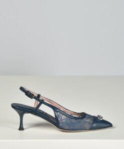 Morobe pumps Delilah 12 dentelle navy