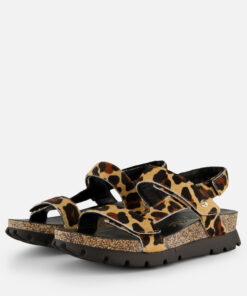 Alternative view of Panama Jack Selma Leopard Sandalen bruin Leer