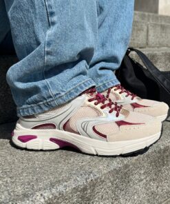 Posh sneakers beige paars Synthetisch