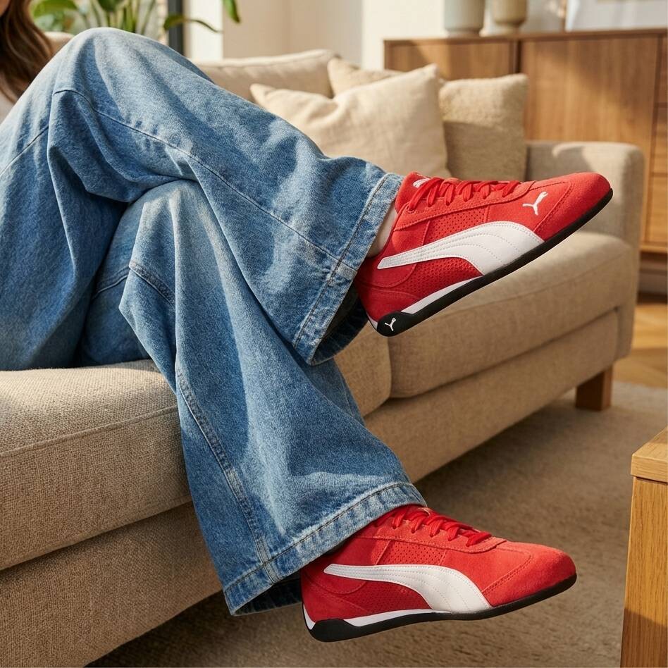 Puma Replicatch Sneakers rood Suède
