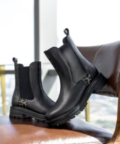 Remonte Chelsea boots zwart Leer