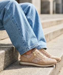 Rieker Sneakers beige Textiel