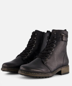 Rieker Veterboots zwart Synthetisch