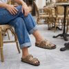 Scholl Noelle Sandalen Panterprint bruin Leer