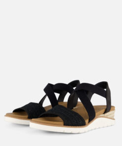 Skechers Bobs Arch Fit Beach Kiss Sandalen zwart