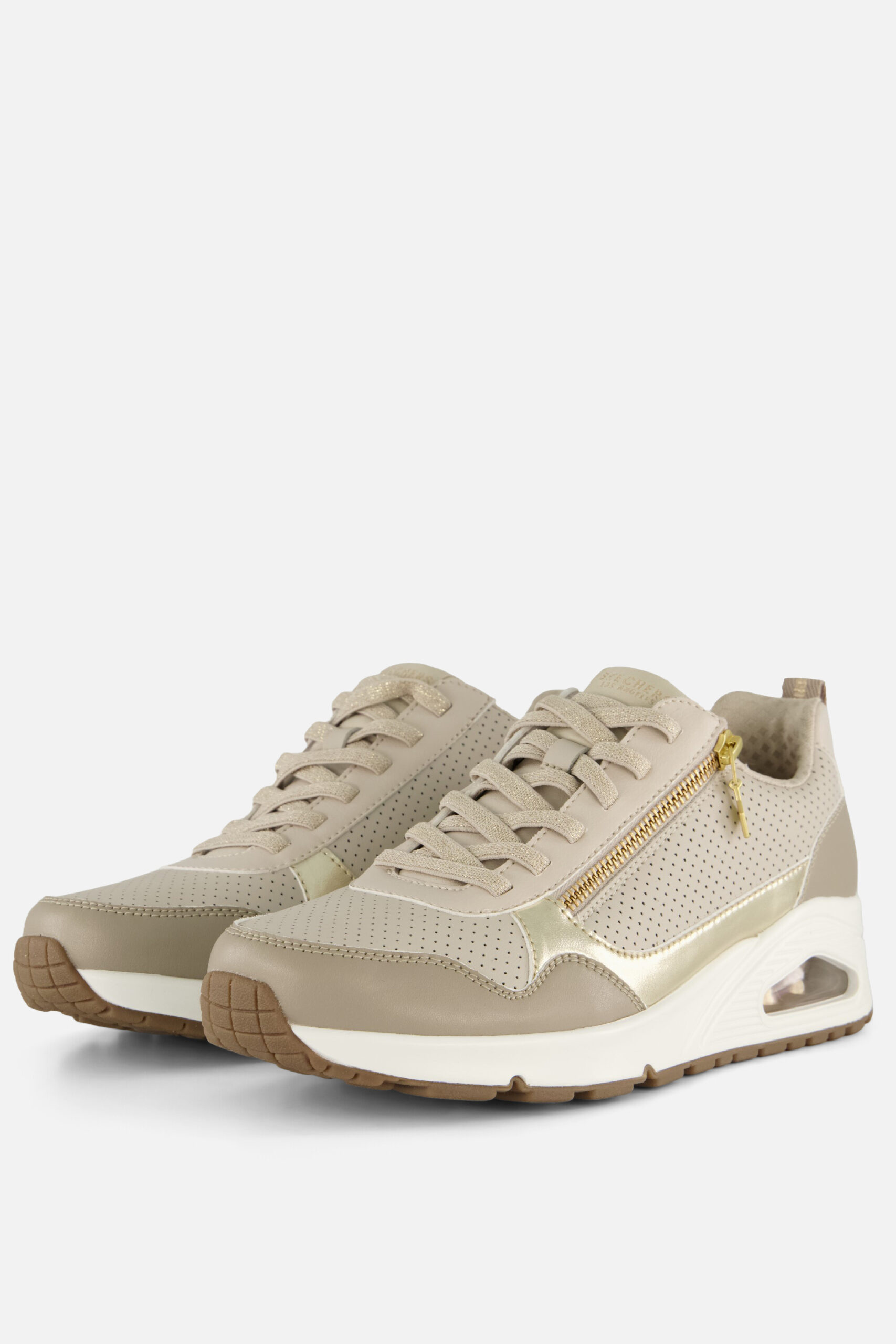 Skechers Uno Metallic Sliders Zip Sneakers taupe - Image 2
