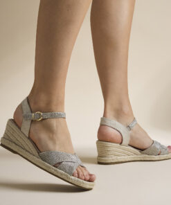 Tamaris Espadrilles goud Textiel