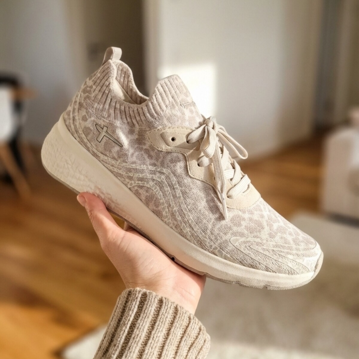 Tamaris Light Weight Sneakers Leopard grijs