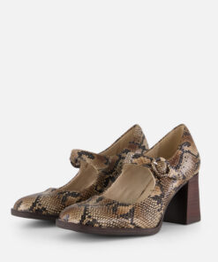Tamaris Mary Jane Pumps bruin Synthetisch