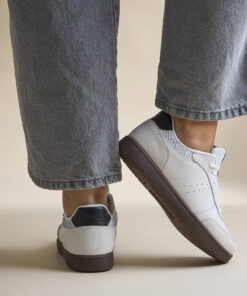 Woden Bjork Mix Sneakers wit Leer