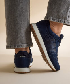 Woden Ronja Icon Sneakers blauw Suede