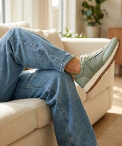 Woden Sonja Sneakers groen Textiel